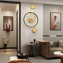 Light luxury minimalist creative wall clock modern home fashion wall hanging clock lamp meal living room decoration simple silent clock