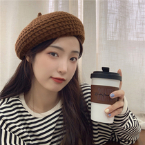 Cape Kara is full of gentle ~ wool beret sweet Joker retro solid color suitable for round face pumpkin hat