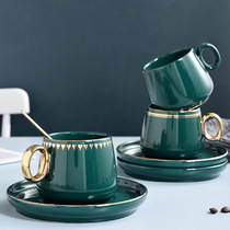 Office light luxury porcelain mug mug home afternoon tea cup saucer luxury coffee set European gilt suit