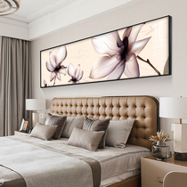Sofa background wall flower bedside decorative painting hanging painting bedroom decorative painting horizontal living room new Chinese style mural