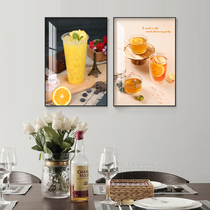 Atmospheric Dining Room Wall Decoration Fruit Wine Glasses Modern Minimalist Style Mural Dining Room Kitchen Hanging Painting Art Oil Painting