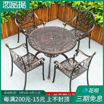Outdoor tables and chairs courtyard leisure home outdoor terrace combination garden open-air cast aluminum iron balcony set WL40