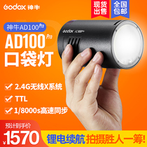 Shen Niu AD100Pro external shooting light Pocket light fill light photography light SLR flash lithium battery high-speed TTL camera Small mini photography outdoor portable fill light