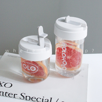 holoholo with straw water cup girls summer Net red high color value portable high temperature resistant coffee accompanying Cup