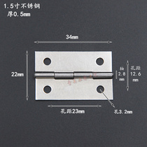 1 5 inch stainless steel small hinge thickness 0 5mm180 degrees right angle loose leaf Box Flat hinge packaging wooden box hinge