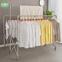 Yijia billion drying rack stainless steel lifting cool hanging hanger floor folding indoor telescopic mobile balcony drying rack