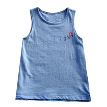 Export British Mermaid Print Summer new foreign trade Original Single Girl middle child pure cotton knitted vest T-shirt