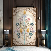 American European-style screen partition living room hotel bedroom office solid wood home shelter porch fortune tree seat screen