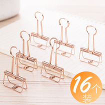 Deli hollow long tail clip large metal gold small medium mixed dovetail clip fishtail hipster Moren series small clip stationery cute creative retro phoenix tail fixed extra large