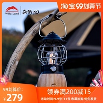 Autumn field and wind light outdoor camping lighting rechargeable retro leisure portable horse lantern camping atmosphere home light