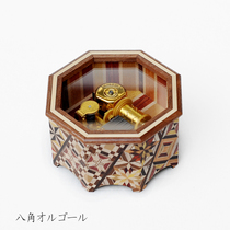 Japanese box root name Consignment Wood Fine Work Anise Music Box SANKYO Core Gift Gift