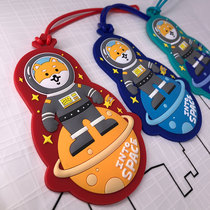 Custom suitcase creative silicone three-dimensional cartoon portable tag hang tag consignment tag anti-lost luggage tag marking tag