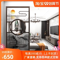 New Chinese screen partition living room modern simple entrance barrier shelter home door cover solid wood storage board
