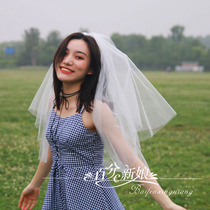 Bridal Veil Bride, tiktok net red photo props, wedding dress, simple net red voice, short voice, collar registration