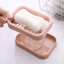 Double-layer drain soap box plastic simple soap holder creative bathroom toilet handmade soap rack face wash soap box