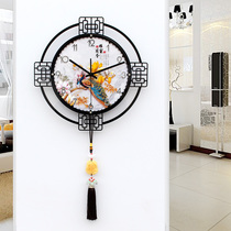 New Chinese watch and clock wall clock living room creative modern simple atmosphere quartz clock mute art decorative trend clock