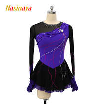 Funo custom children adult figure skating dress girls performance competition examination skirt color matching diamond 09