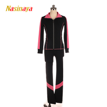 Funo pattern skating suit training suit skin-friendly plus velvet custom children's adult jacket pants set of color matching