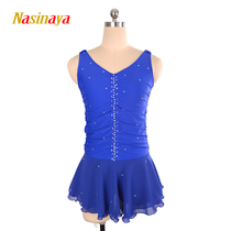Funo 15-color custom-made children's adult figure skating suit girls performance competition examination skirt fold drill