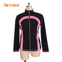 Funo figure skating training suit jacket jacket skin-friendly plus velvet Nasinaya children adult zipper color strip