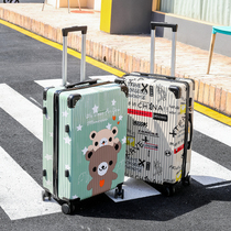 Cute graffiti luggage for men and women 20 inch strong and durable boarding code box universal wheel large capacity 28 trolley case