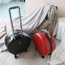 Round lever password suitcase 20 inch small light wedding dowry cosmetic case universal wheel zipper suitcase