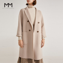 Shopping mall same mm lemon 2019 winter new double faced woolen coat medium length woolen coat female 5aa270871q