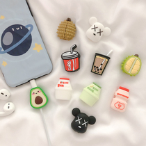 Cartoon for Apple data cable protective cover anti-breaking Korean women silicone cute super cute creative male New