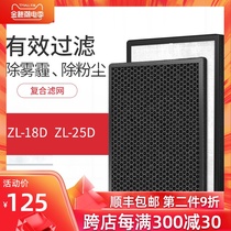 Suitable for all household air purifier filters ZL-18D filter element ZL-25DHEPA activated carbon set