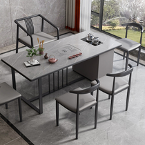 Rock board tea table and chair combination modern simple light luxury Kung Fu Tea Table Office Home tea set one tea set