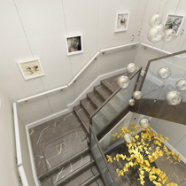 European-style stair handrail solid wood Villa loft indoor elderly non-slip handle household passage corridor handrail