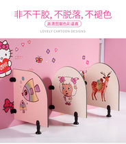 Kindergarten toilet partition color wood grain toilet cartoon waterproof partition childrens urinal baffle