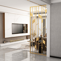 Nordic light luxury screen Net Red simple modern iron hollow grille screen partition living room entrance decoration