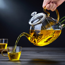Glass cooking teapot single pot heat-resistant high-temperature thickened large-capacity filter tea set electric pottery stove boiling water Tea Maker set