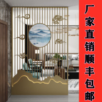 New Chinese wrought iron screen modern restaurant living room hotel office entrance porch hollow decorative partition simple