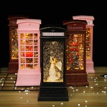 Snowflake crystal ball music box snow to send girls children princess lovers ornaments music box nightlight birthday gift