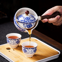 Side handlemade automatic easy teapot lazy brewing tea artifact kung fu tea set travel package portable small set home