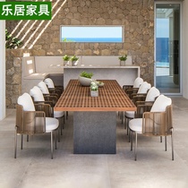 Outdoor Table And Chairs Patio Terrace Vines Terrace Rattan upscale Outdoor Leisure Garden Vine Chair Villa-like room Embalming Wood Furniture