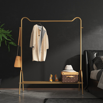 Light luxury drying rack floor folding indoor hanger bedroom simple household cool clothes single pole balcony drying hanger