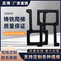 Ductile iron climbing ladder municipal inspection well cast iron cellar well climbing ladder sewage well Special cast iron step factory direct sales