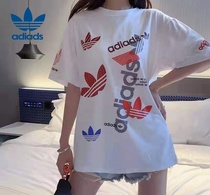 Shanghai Cang outlets 2021 summer new cotton short-sleeved loose men and women with the same paragraph couple t-shirt tide ins