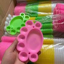 10-pack color palette paint plate plum blossom feet cute art painting palette palette