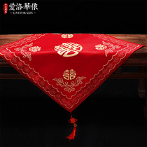 Xiuhefu gaitou bride red wedding new style xipa headdress cheongsam Chinese Style Embroidered headdress lace