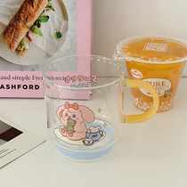 Endless stars Luths rabbit furry glass cute girl heart cup milk cup resistant to high temperature