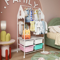 Hanger floor-to-ceiling household drying rack indoor storage hanging clothes childrens bedroom baby hanger multifunctional clothes rack