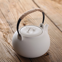 White mud lifting beam pottery pot boiled teapot kung fu tea set household Japanese silent electric pottery stove tea maker tea pot