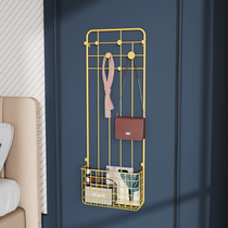 Light Extravagant Hat Rack Wall-mounted Wall Wall Free Hanging Clothes Hang Bag Rack Nordic Bedroom Bedside Iron Art Shelf