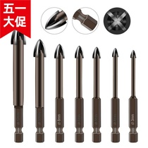 Wholesale Hexagon Cross Tile Drill Bit Glass Ceramic Concrete Cement Wall Portiforium Alloy Triangle Drill