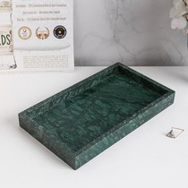 Nordic Ancestral Mother Green Natural Marble Fragrant Lavender Tray jewellery containing disc Desktop disposal tray