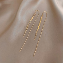 A D Hepburn2021 year new tide earrings women's long tassel earrings simple temperament ear string ear accessories